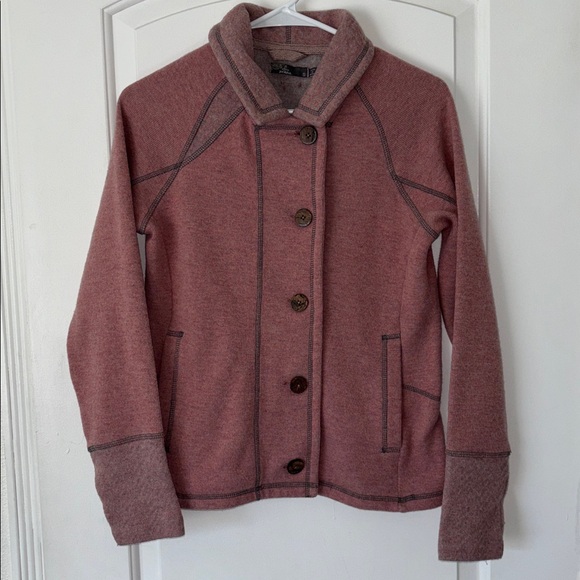 Prana Jackets & Blazers - Prana wool blend jacket sweater button front chevron S